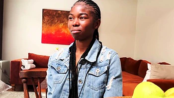 African teen nails huge black cock on casting