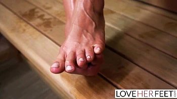 Angelica Heart and Cherry Kiss's huge tits foot fuck