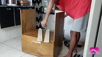 Spirt, farting and prolapse during anal sex with the cooktop installer