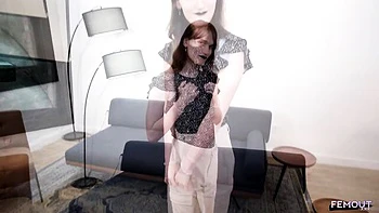 Cute Tgirl Baby Doll Masturbates with Puffy Nipples