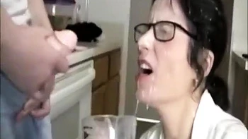 Sexy Milf Doc Gets Faced with Big Cock Cumshot