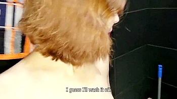 Pissing Brunette Teen Fucked at Club WC