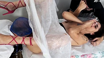 Wife Gets Checked by Doc While Husband Watches