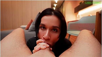 Horny Lana Sucks Trainer's Big Cock for Rough Anal