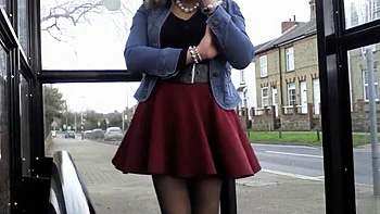 Upskirt Amateur Solo in Lingerie