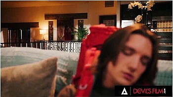 Busty Stepmom Catches Stepson Jerking and Sucks Him Off with Lauren