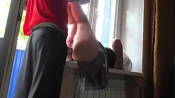 Step mom in a transparent dress shows her big ass to her stepson and waits for anal sex