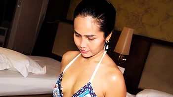 Thai MILF wife gives husband a massage