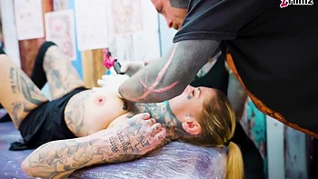 Nikolaz Zpageti And Lily Lu In Big Dicks With Couple Inked Foursome Merry Gets Tatted