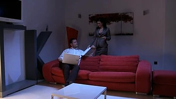 Pretty Brunette Rihanna Has Sex on the Couch with Her Man Ian - Private Porn Sex Videos