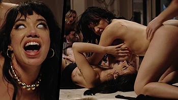 Brunette dirt with beauteous Anna Claire Clouds and Chloe Surreal from Parasited