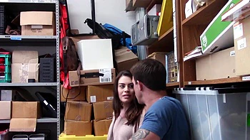 Veronica's naughty office tryst with Jack in tight jeans and lustful locks