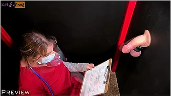 Cum Clinic Gloryhole - Milking Machine Drains Blue Balls