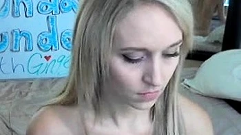 Curly Blonde Teen Records Solo Dildo Masturbation More at