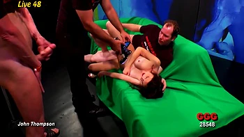 Ggg Live 48 Wild Gangbang With Hot Babe Pounded Hard With Viktoria Goo, John Thompson And Susana Melo