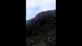 Public Blowjob at Glacier - Amateur Babe Caught in the Cold
