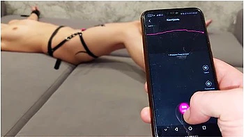 Tied Girl On Couch Is Tortured With Vibrator Orgasm Control With Lovense Lush