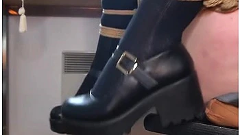 Office Siren Drooling In Rope Bondage