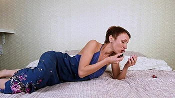 Tantalizing fingers tease a sultry MILF with tiny titties